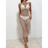 Sexy Hollow Out Fishnet Knitting Straps Beach Dress Bikini Cover Up