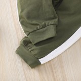 Kids Boy Green Short Sleeve O-Neck Top and Pants 2PCS Set