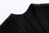 Black Kintted Batwing Sleeve Loose Long Cardigans