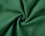 Green Chiffon V-Neck Sleeveless Wrap Pleated Long Dress with Belt