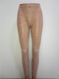 Sexy Rhinestone Hollow Out Fishnet Beach Pants Cover Ups