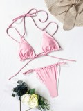 Pink Cami Bikini Two Piece Set