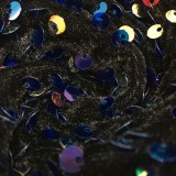 Multicolor Sequin Black Cami Sleeveless Sheath Mini Dress