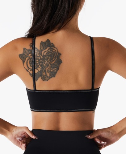 Black Sleeveless Cami Crop Top