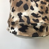 Yellow Leopard Print Sleeveless Tank Top and Pocket Shorts 2PCS Set