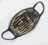 Gold Breathable Shiny Print Facewear