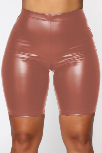 Sexy Tight PU Leather Shorts
