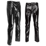 Men'S  Erotic Lingerie High-Gloss Patent Leather Trousers Bar NightStage Costumes