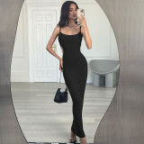 Knitted Slim Fit Cami Sleeveless Maxi Dress