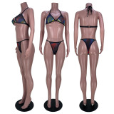 Print Cami Halter Bikini Two Piece Set