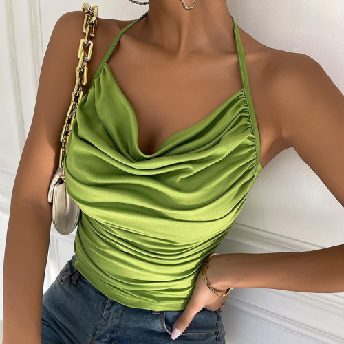 Summer Women's Sexy Green Camisole Top