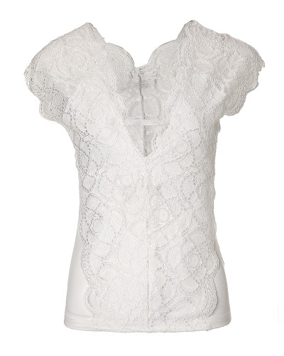 Sexy Lace Short Sleeve Slim Fit Top