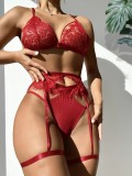 Red Lace Sexy Lingerie Set for Women