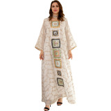 Musim Robe Sequin Embroidered Long Dress