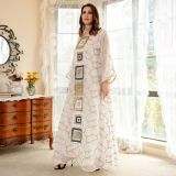 Musim Robe Sequin Embroidered Long Dress