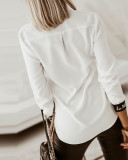 Female White Blouse with Contrast Details