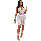 Solid Tight Sexy Knitted Hollow Out Romper