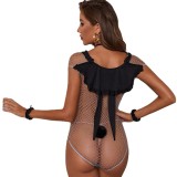 Erotic Hollow Out Fishnet One Piece Lingerie