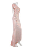 Sequin Cami V-Neck Maxi Dress