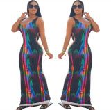 Print Slim Fit Maxi Tank Dress