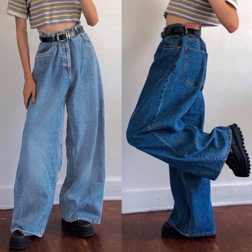 High Waist Straight Loose Jeans