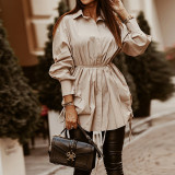 Button Up Long Sleeves Blouse Dress