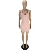 Solid Color Mini Tank Dress