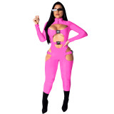 Sexy Cut Out Buckle Night Club Jumpsuit
