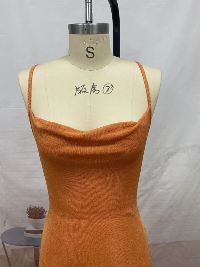 Cami Backless Slit Long Dress