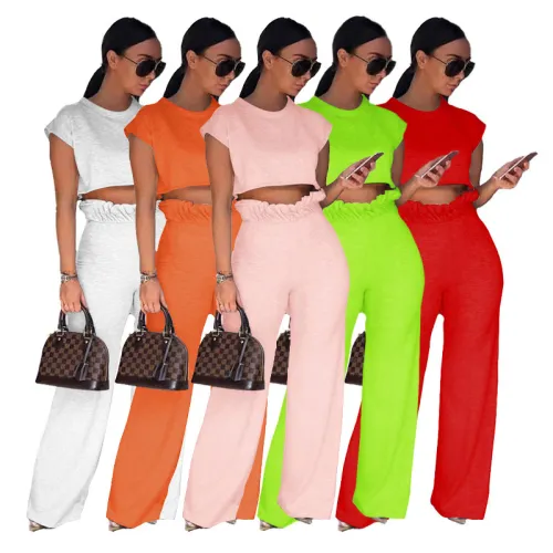 Crop Top and Pant 2PCS Set