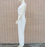 Sleeveless Low Back V-Neck Jumpsuit