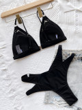 Black Cutout Sexy Bikini Set