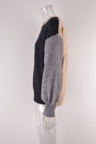Plus Size Long Sleeves Button Pullover Sweater