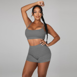 Yoga Sports Cami Top and Shorts Set Two Piece Set