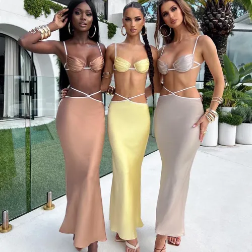 Cami Bra and Maxi Skirt 2PCS Set