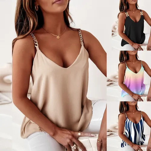 Summer Sexy Female Metal Cami Top
