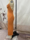 Cami Backless Slit Long Dress