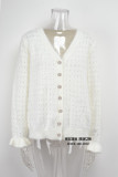 Button Open Long Sleeves Sweater Jacket