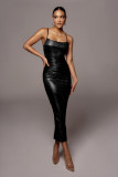 Sexy Cami Ruched Bodycon Long Dress
