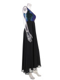 Sexy Sequin Bodice V-Neck Long Party Evening Dress