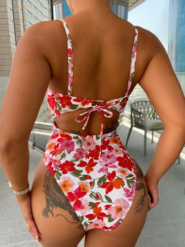 Floral Print Underwired One Piece Swimsuit
