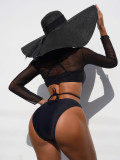 Black Sexy Cut Out One Piece Swimsuit