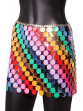 Sexy Nightclub Acrylic Sequin Party Mini Skirt