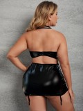 Sexy Black Lace 3PC Lingerie Set Bra & Pantie & Skirt