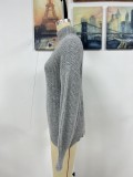 Women Solid Turtleneck Full Sleeve Oversize Pullover Sweater