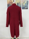 Fall/Winter Solid Full Sleeve Long Sweater Cardigan Coat