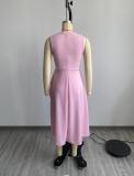 Solid Long Sleeve Shrug + Ruched Sleeveless Dress 2PCS Set