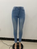 High Stretch Jeans Simple Tight Denim Pants for Women