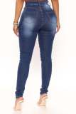 High Stretch Jeans Simple Tight Denim Pants for Women