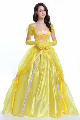 Belle Princess Movie Cosplay Womens Halloween Costume